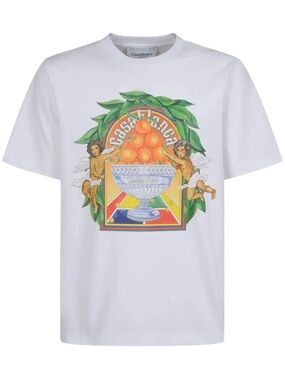 Casablanca White Graphic Short Sleeve Tee